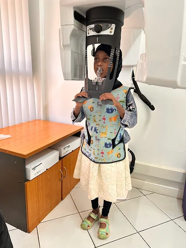 Child at dental appointment